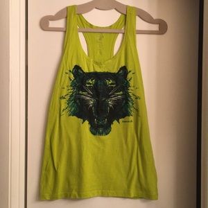Reebok exercise tank top in lime green